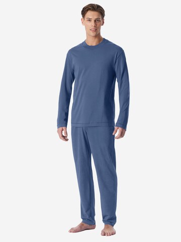 SCHIESSER Pyjama' Modern Essentials ' in Blau: Vorderseite