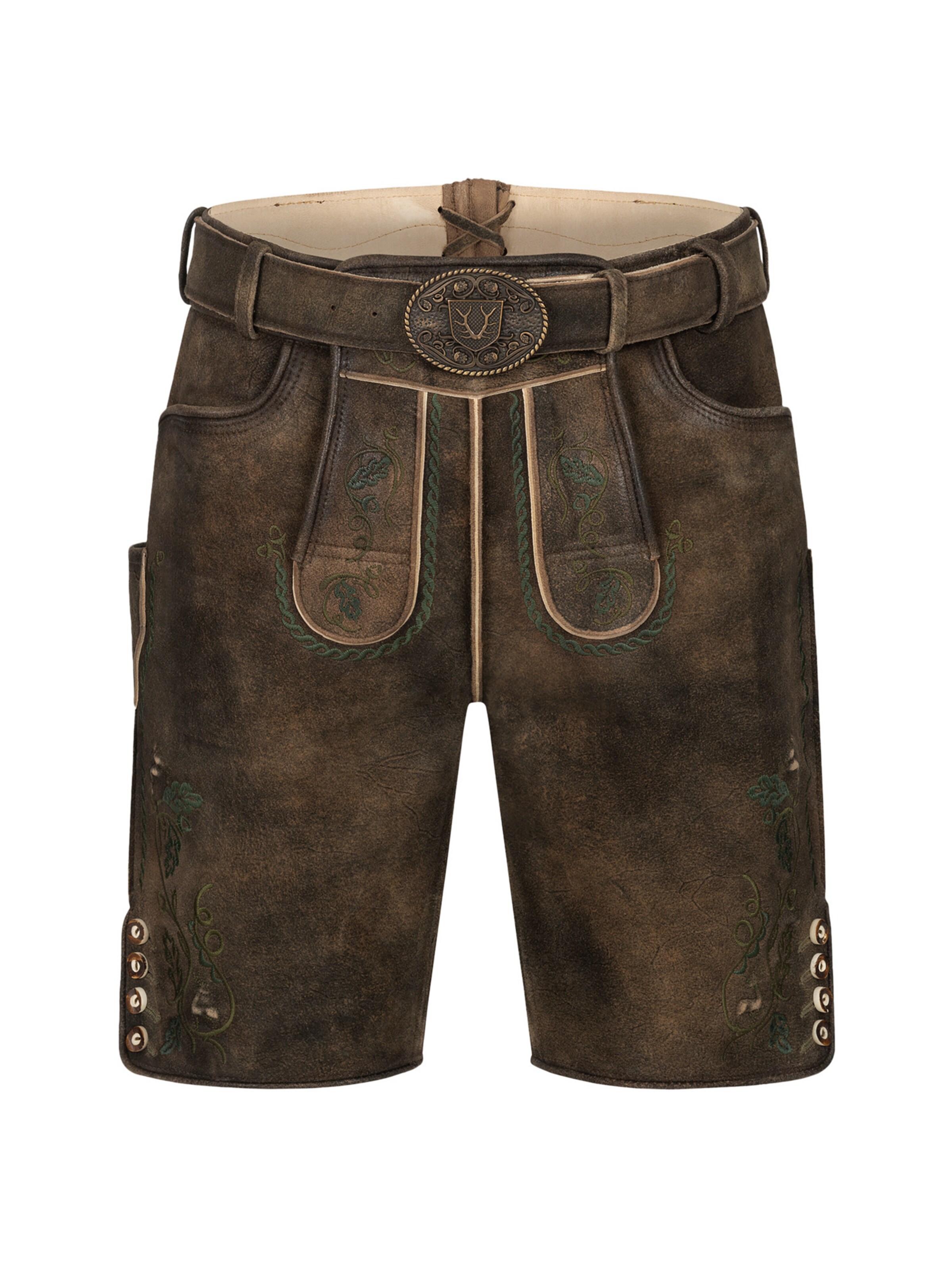 Krüger Buam Regular Traditional pants 'Tarius' in Brown: front