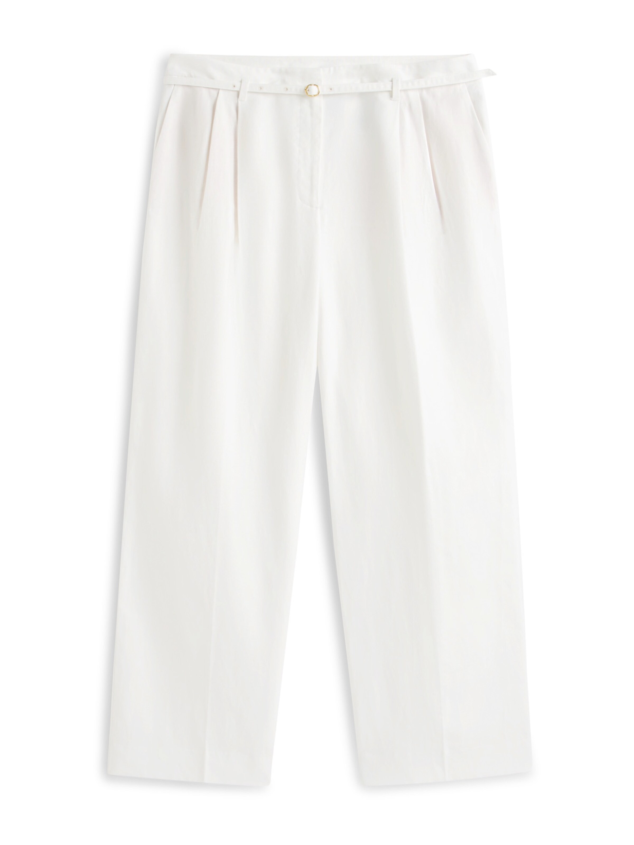 Tommy Hilfiger Curve Широкий Брюки со складками в Белый: спереди