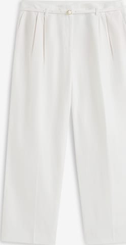 Tommy Hilfiger CurveWide Leg/ Široke nogavice Hlače s naborima - bijela boja: prednji dio