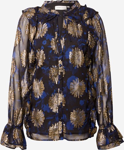 Fabienne Chapot Blusa en azul cobalto / oro / negro, Vista del producto