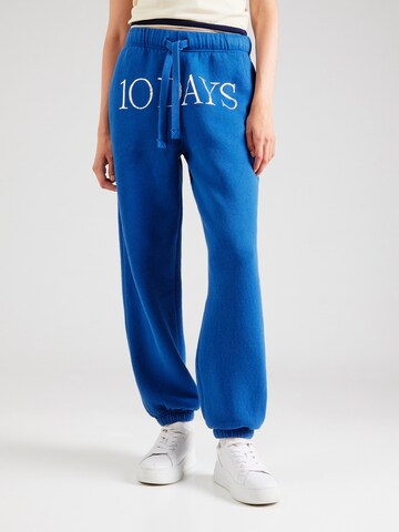 10Days Tapered Broek in Blauw: voorkant