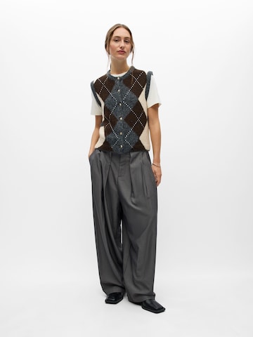 OBJECT - Chaleco de punto 'OBJBRENDA' en gris: frente