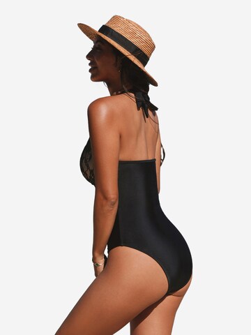 Cupshe Bralette Swimsuit in Black