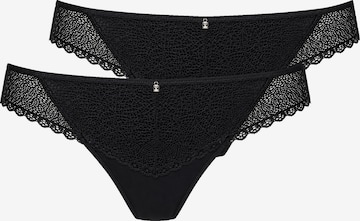 VIANIA Thong 'Leni' in Black: front