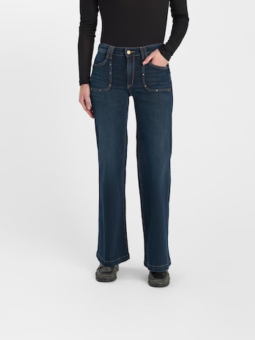 Wide Leg Jean Le Temps Des Cerises en bleu : devant