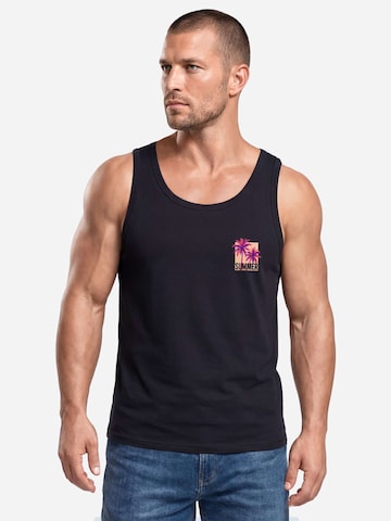 Neverless Shirt 'Palme Summer' in Black: front