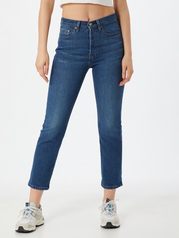 Regular Jean '501® Crop' LEVI'S ® en bleu : devant