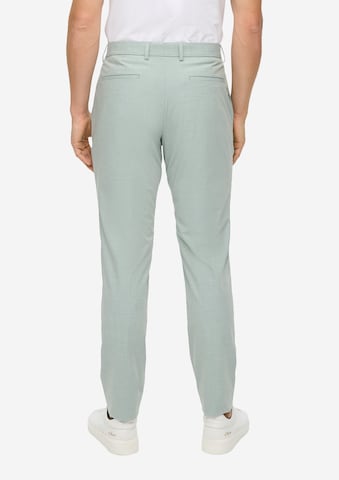 Coupe slim Pantalon 'Pure' s.Oliver BLACK LABEL en vert : derrière