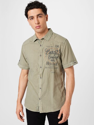 CAMP DAVID Regular fit Button Up Shirt in Green: front