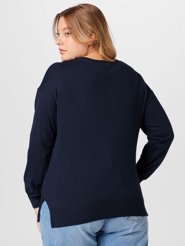 ONLY Carmakoma Sweter w kolorze niebieski