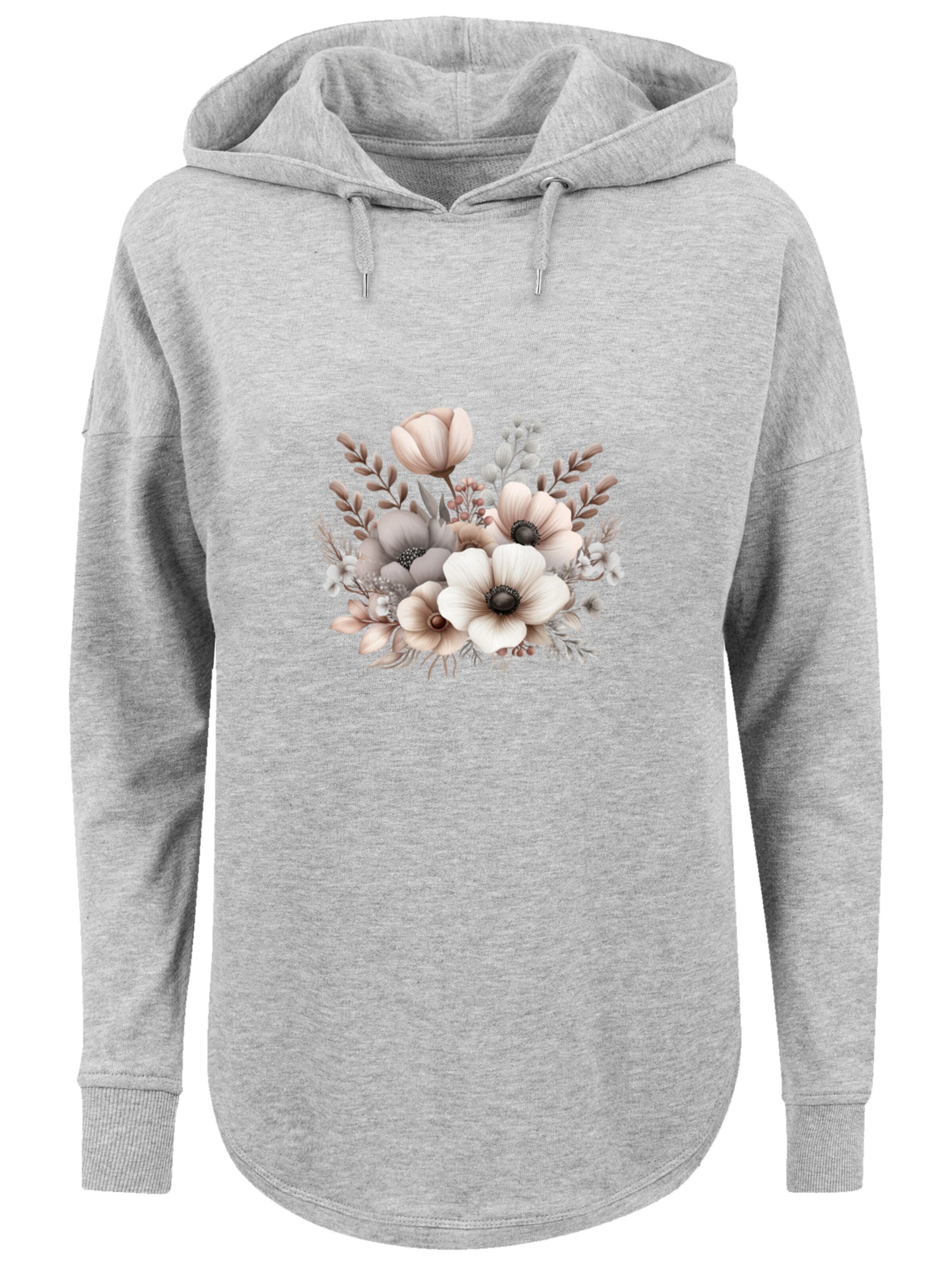 Sweat-shirt 'Blumenstrauß Boho' F4NT4STIC en gris : devant