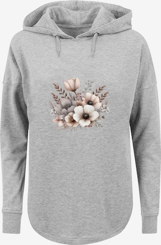 Sweat-shirt 'Blumenstrauß Boho' F4NT4STIC en gris : devant
