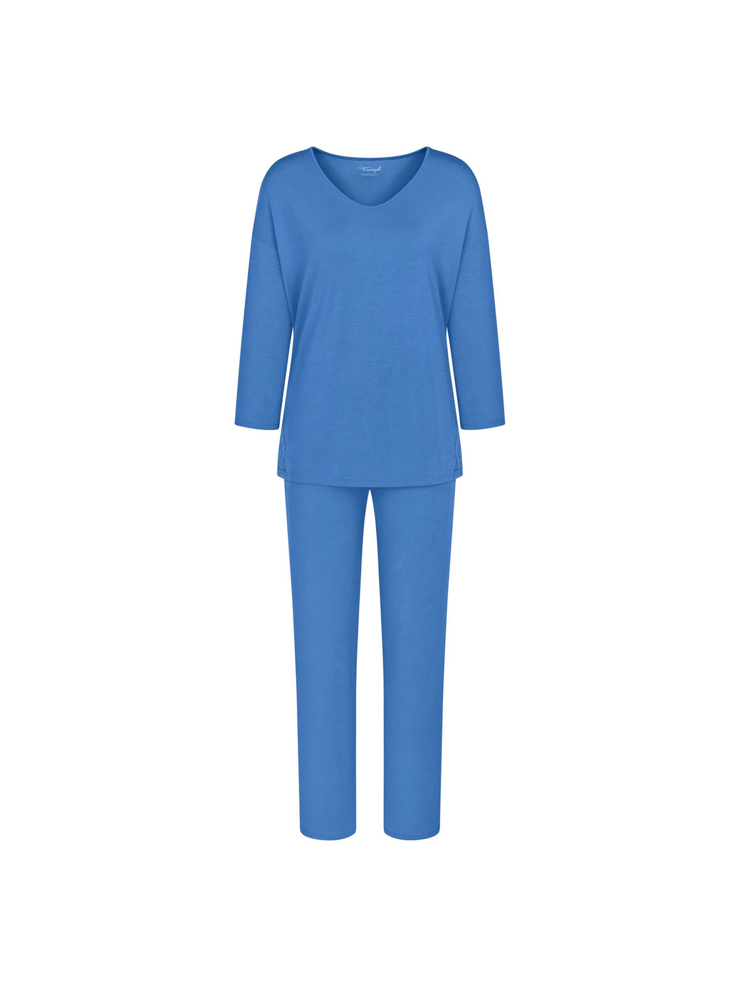 TRIUMPH Pajama ' Red Label Timeless Sensuality ' in Blue: front