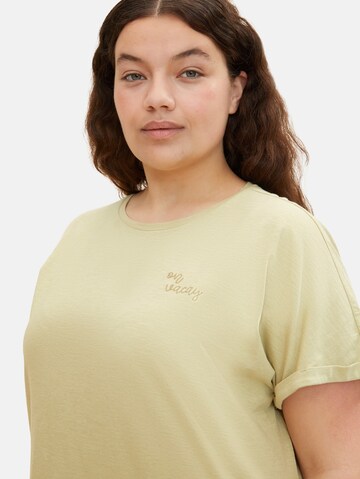 Tom Tailor Women + T-Shirt in Beige