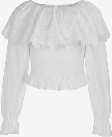 Chemisier IZIA en blanc : devant