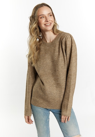 Pull-over 'Incus' DreiMaster Vintage en marron : devant