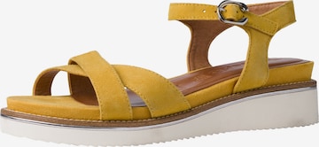 TAMARIS Sandal i gul: framsida