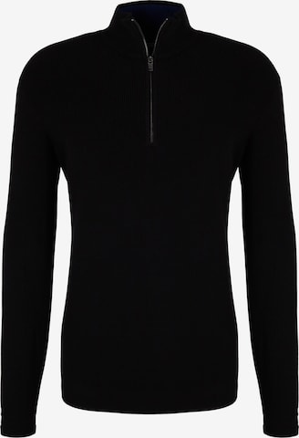 TOM TAILOR Sweater in Black: front