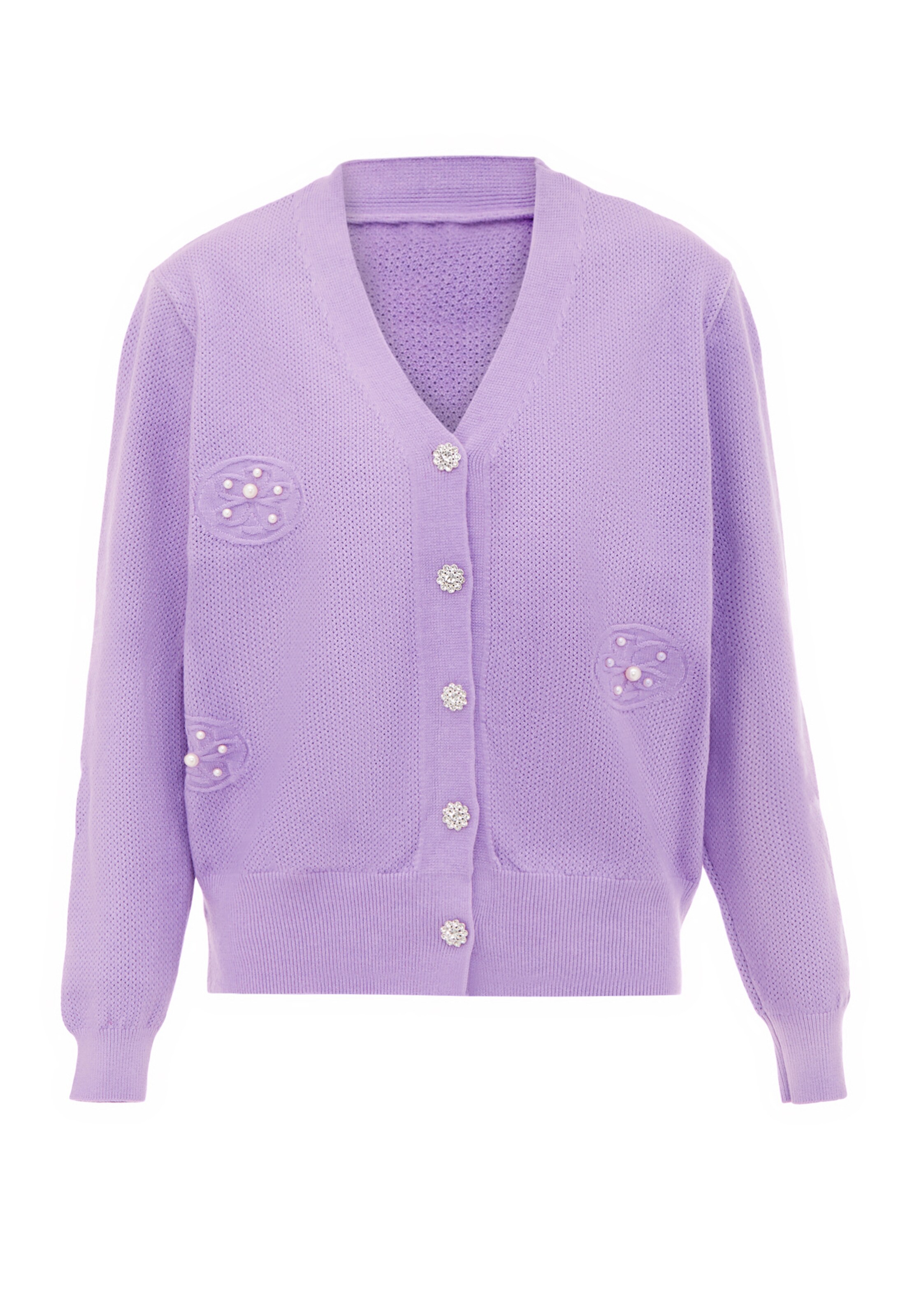 nascita - Casaco de malha em roxo: frente