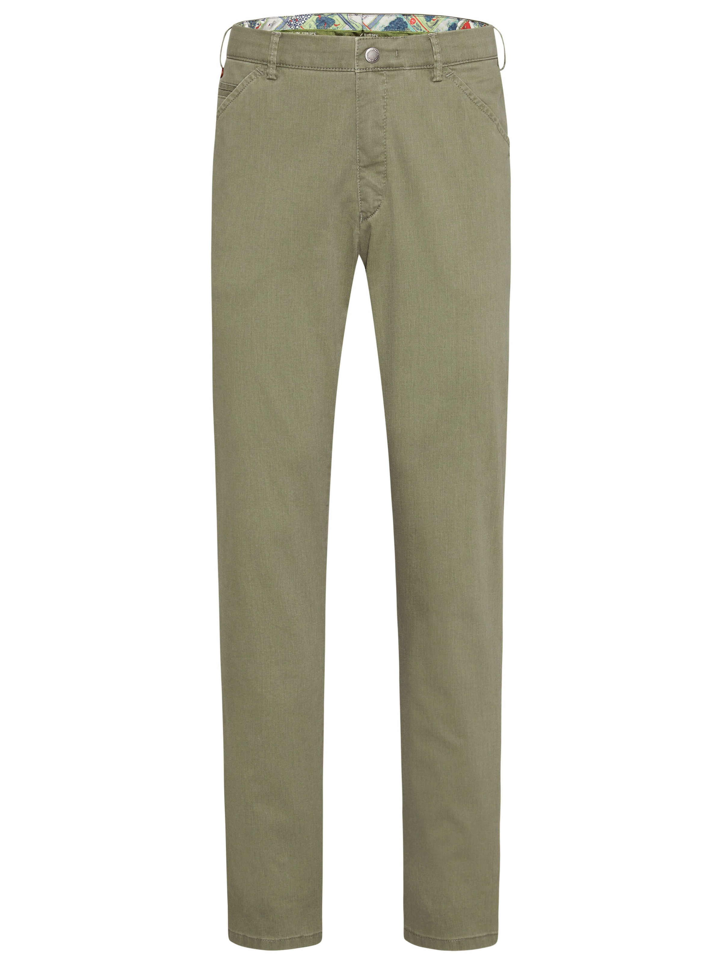 MEYER Chino in Groen: voorkant