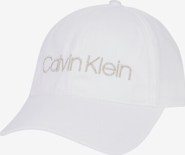 Casquette Calvin Klein en blanc : devant