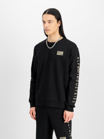 ALPHA INDUSTRIES Свитшот в Черный: спереди