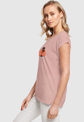 Merchcode T-Shirt 'Summer - Beach' in Pink
