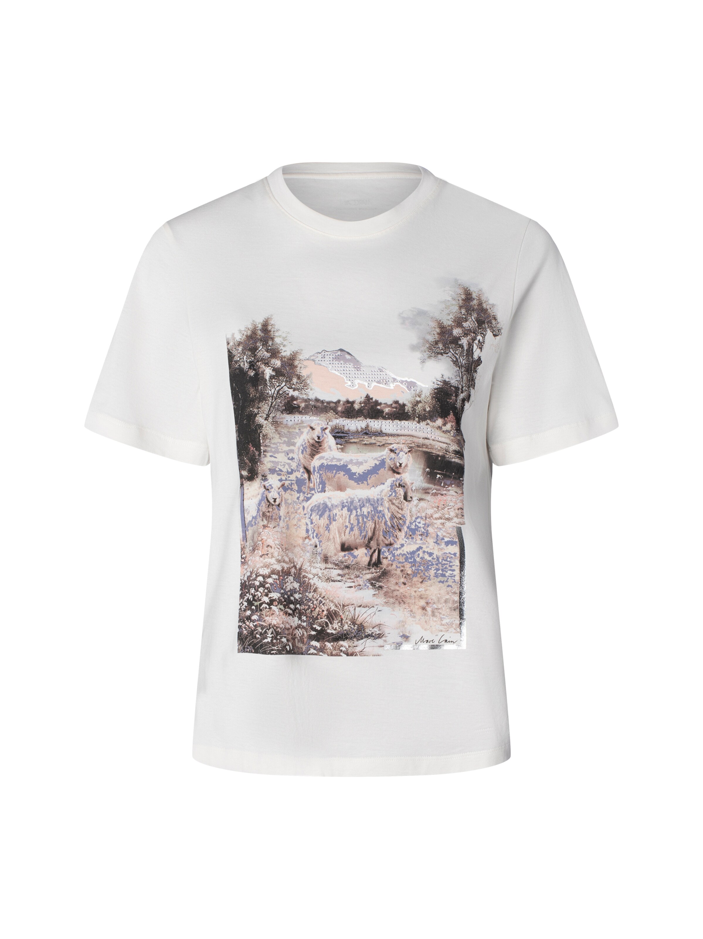 T-shirt Marc Cain en blanc : devant