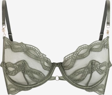 Hunkemöller T-Shirt Rintaliivi 'SHAE UD' värissä vihreä: etupuoli