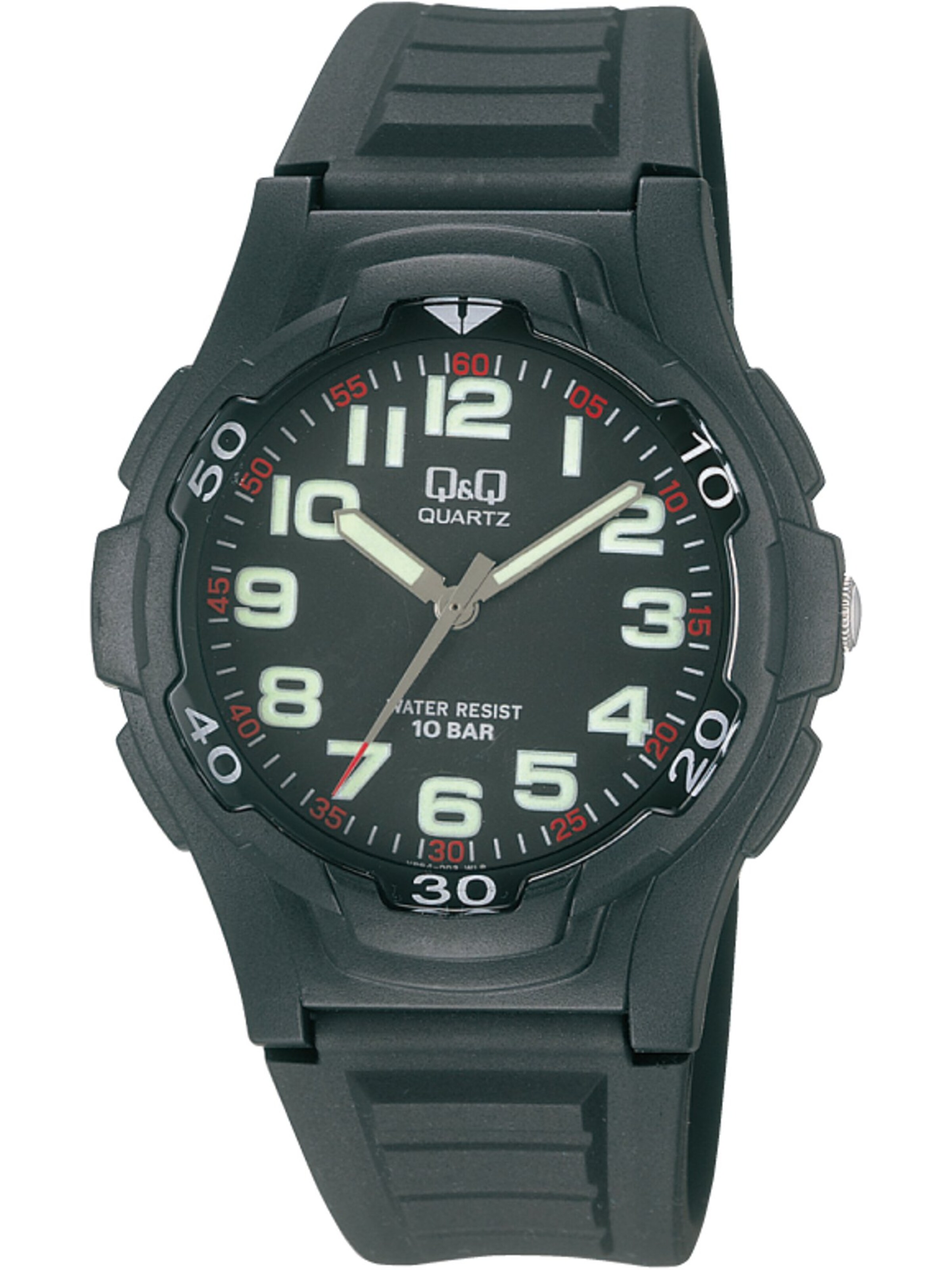 Q&Q Analog Watch 'Klassisch' in Black: front