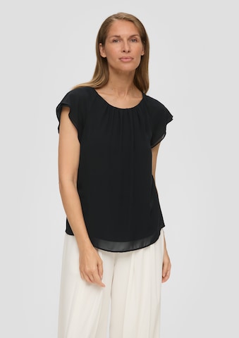 s.Oliver BLACK LABEL Blus i svart: framsida