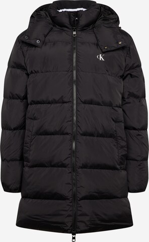 Manteau d’hiver Calvin Klein Jeans en noir : devant