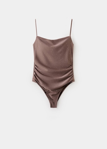 MANGO Swimsuit 'Tana' in Brown
