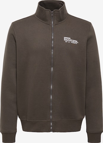 BLEND - Sudadera con cremallera 'BHKENJI' en marrón: frente