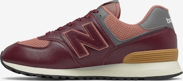 Baskets basses new balance en rouge : devant