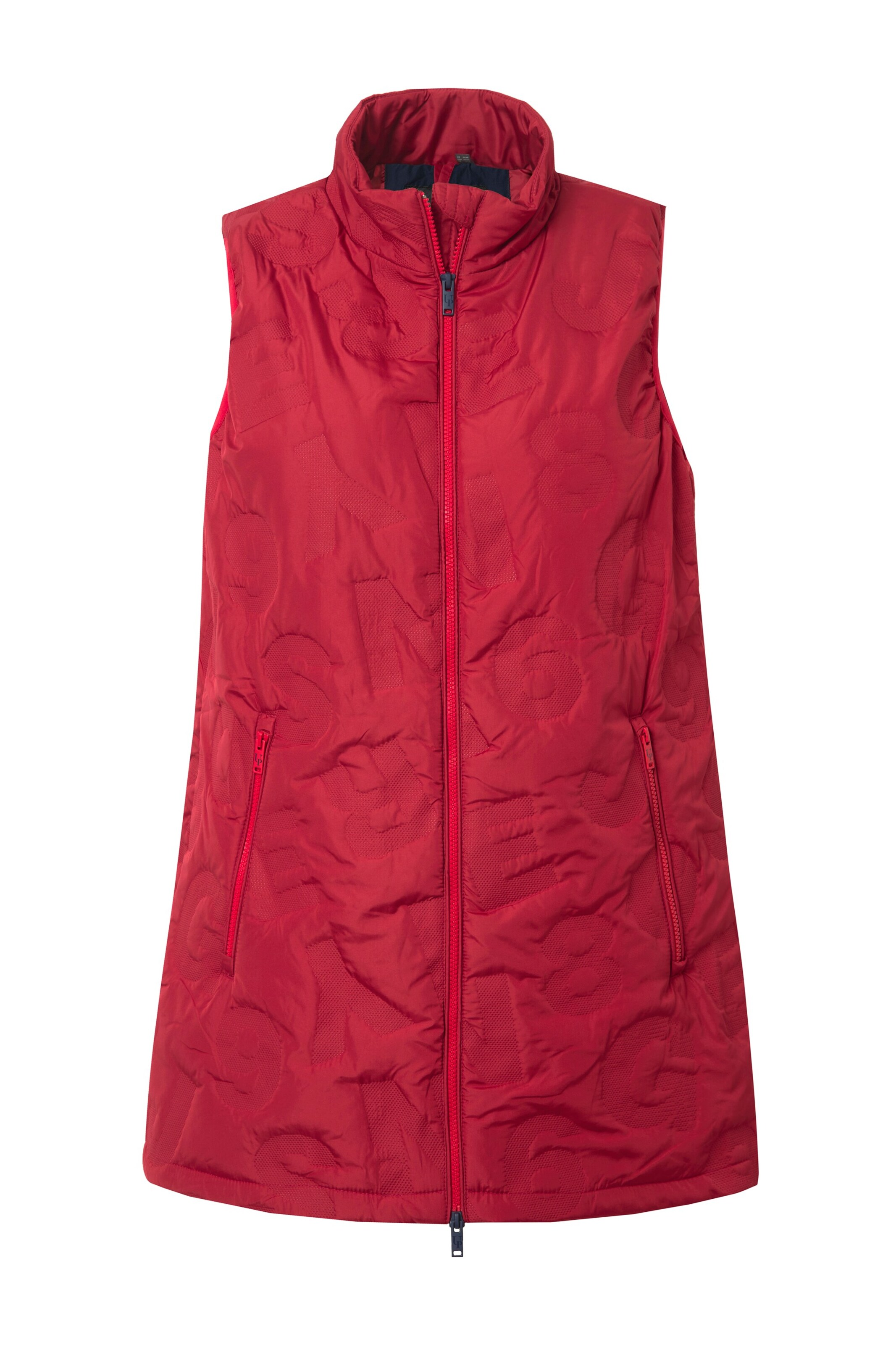 Ulla Popken Bodywarmer in Rood: voorkant
