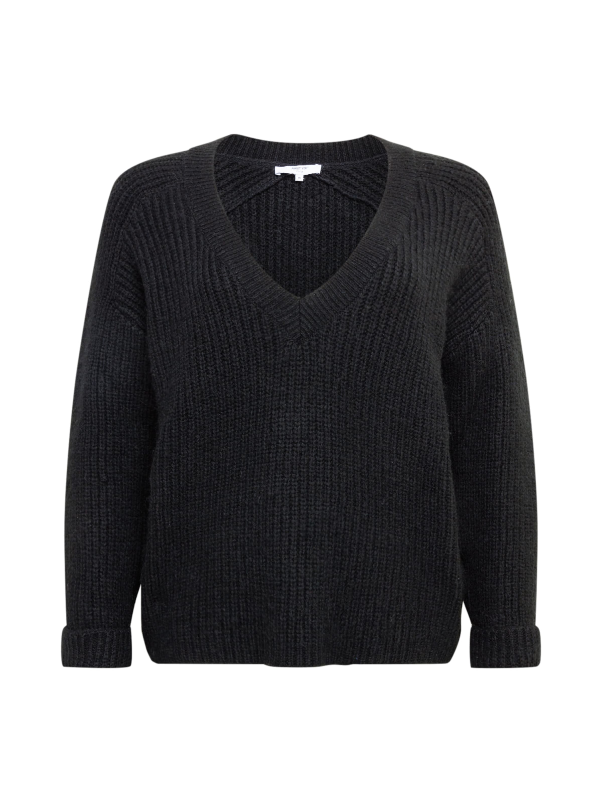 ABOUT YOU Curvy Svetr 'Valeska' – černá: přední strana