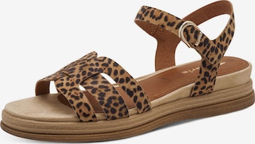 Sandales Tamaris en marron : devant