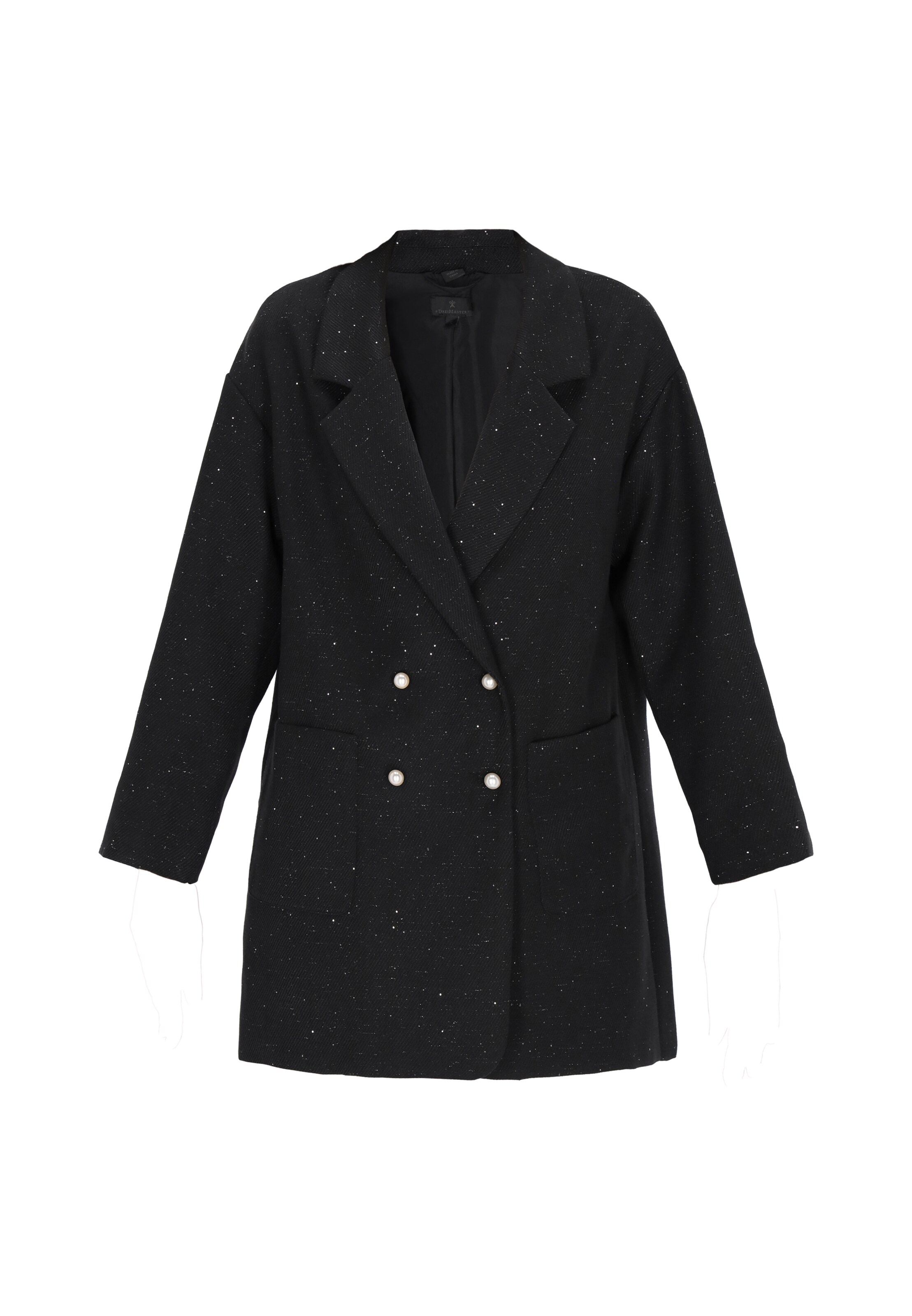 DreiMaster Klassik - Abrigo de entretiempo 'Festive' en negro: frente