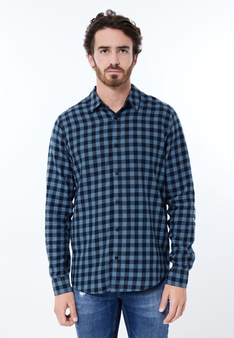 Street One MEN Regular Fit Hemd in Blau: Vorderseite
