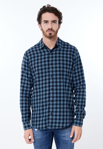 Street One MEN Regular fit Button Up Shirt in Blue: front