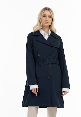 DreiMaster Klassik Between-seasons coat in Blue: front