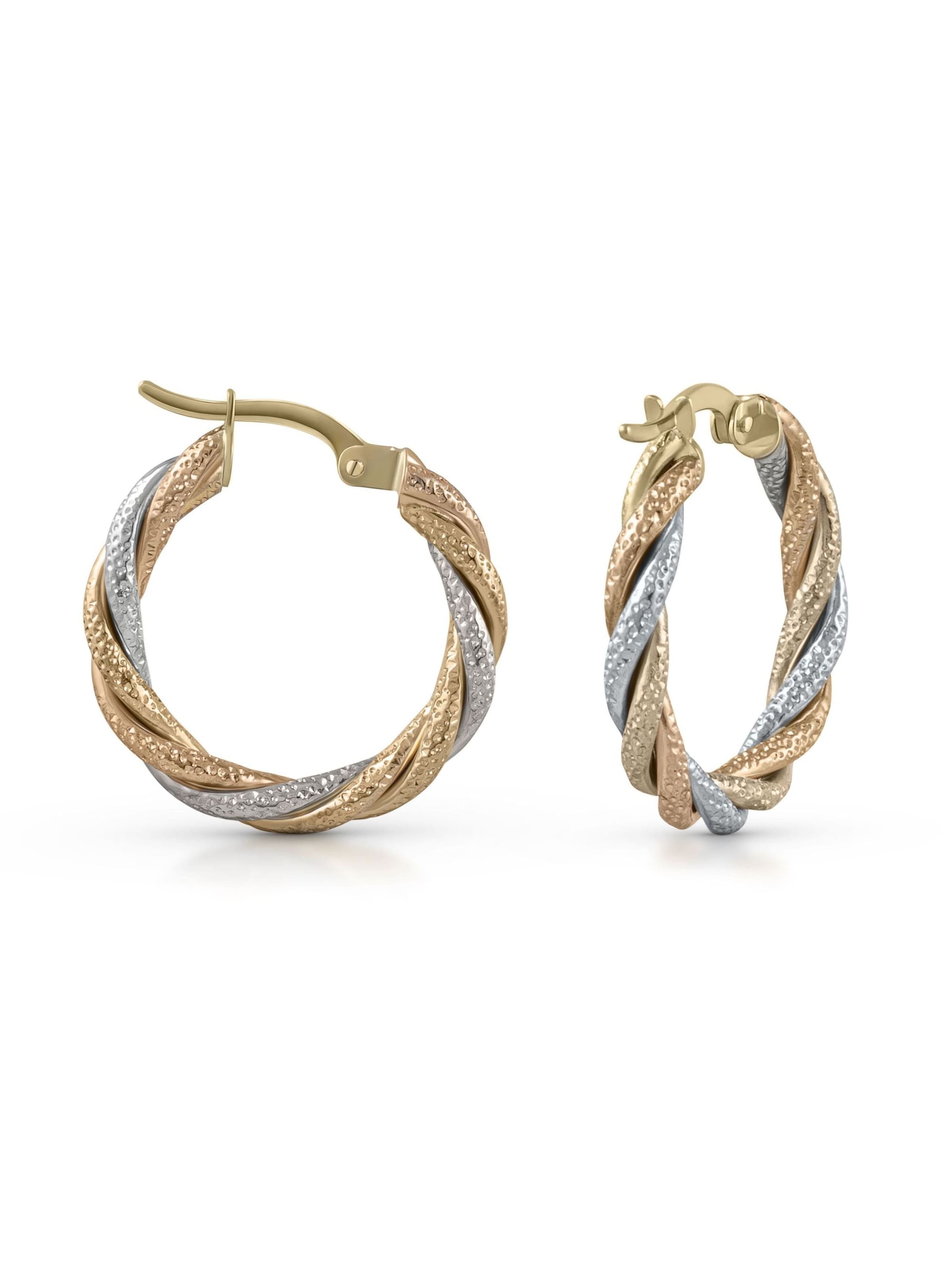 Boucles d'oreilles Fascination by Ellen K. en or : devant