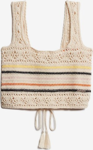 Tops en tricot Superdry en beige : devant