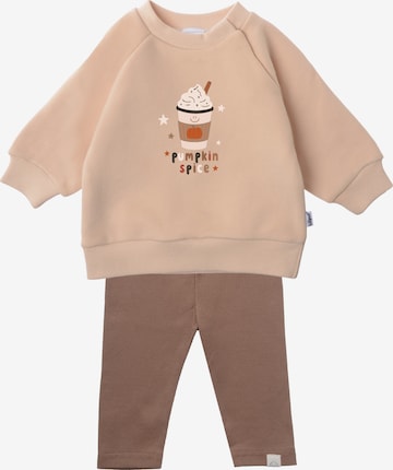 LILIPUT Sweatshirt und Hose 'Pumpkin Spice' in Beige: Vorderseite