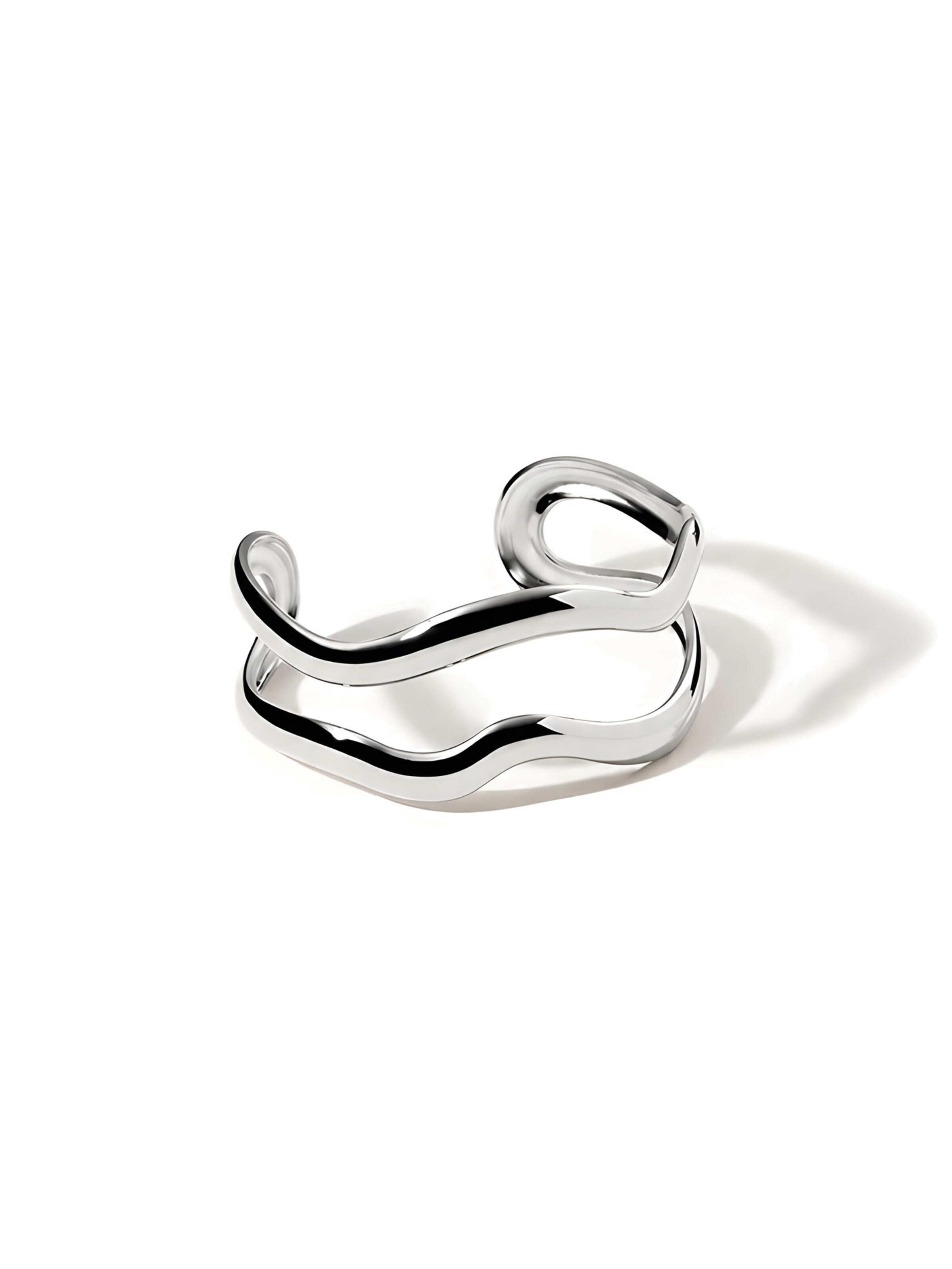 hiBALI Ring 'Organic' in Silver: front