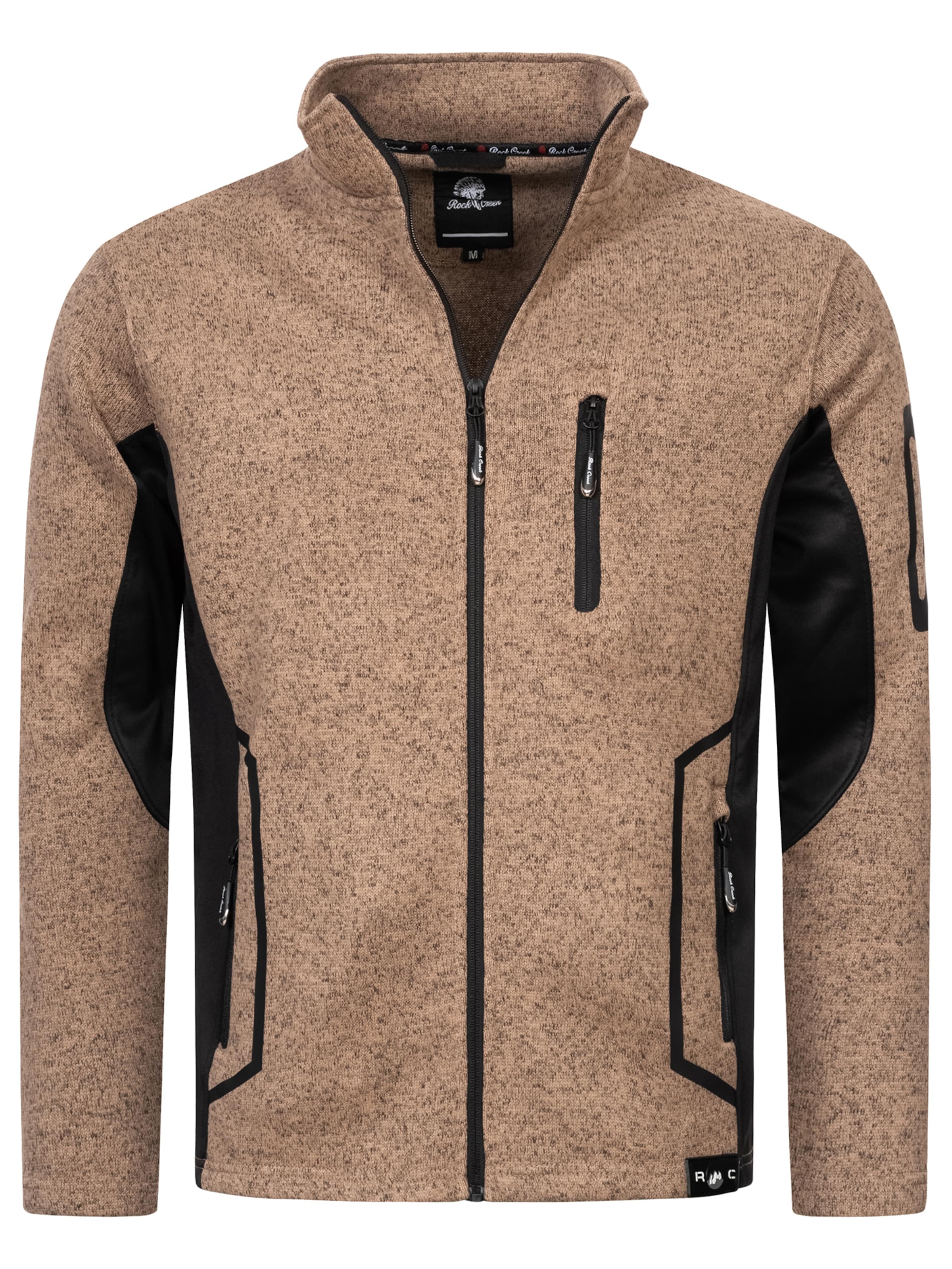 Rock Creek Fleecejacke in Beige: Vorderseite