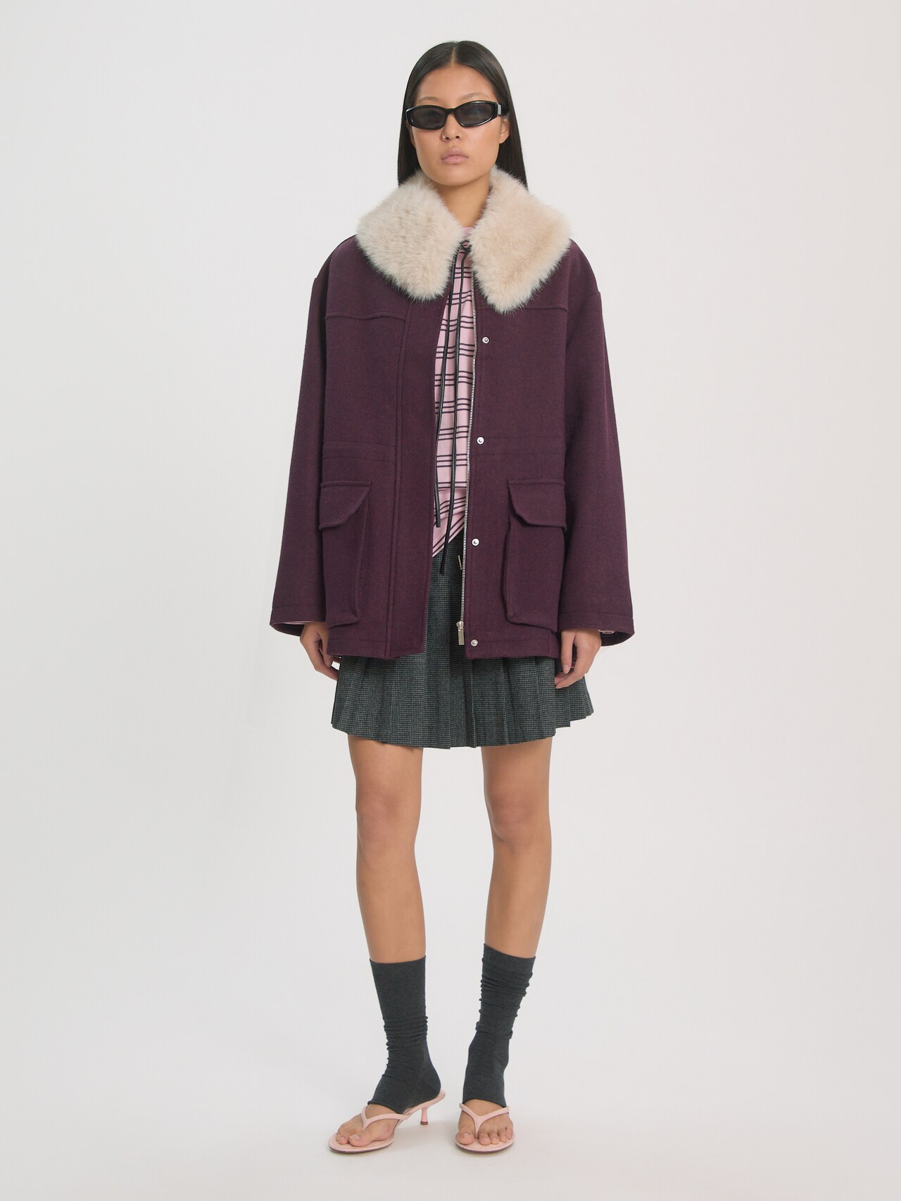 EDITED Tussenparka 'Bonnie' Bourgogne