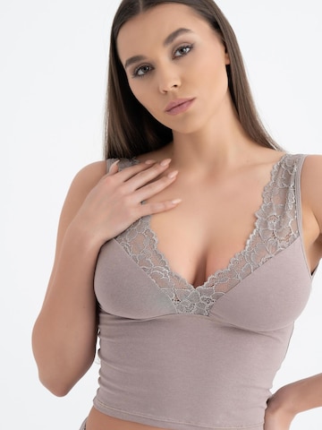 Evoni Bustier Wäsche-Sets 'mit Spitze'‌‌‌‌ in Braun